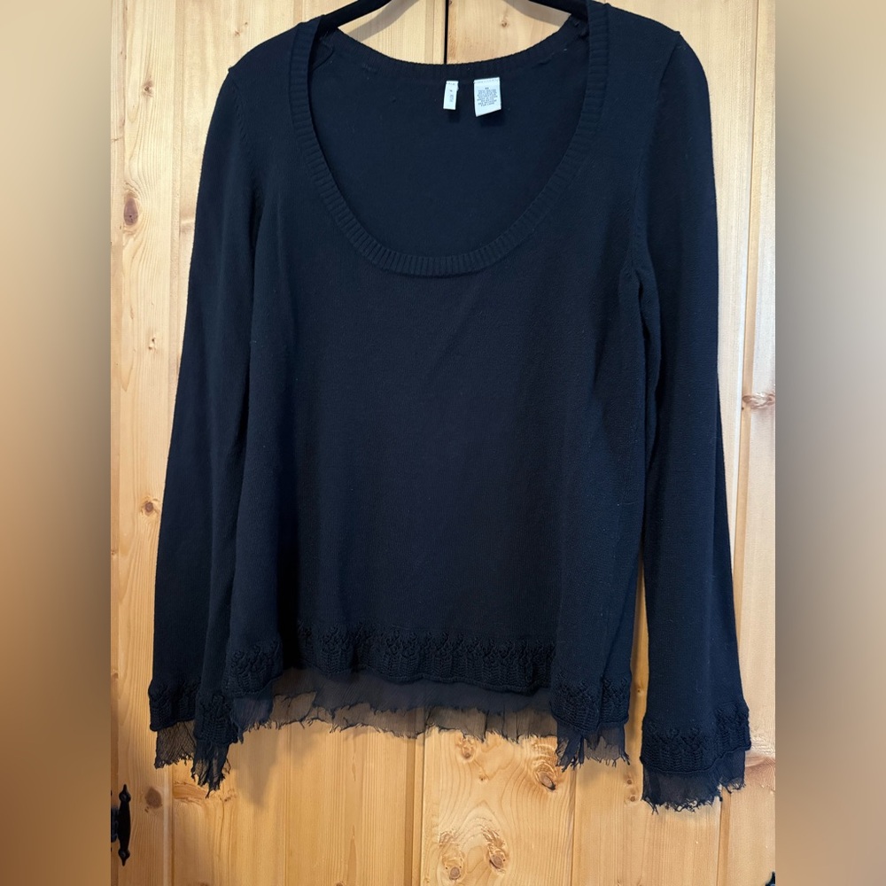 MOTH Scoop Neck Black Sweater M